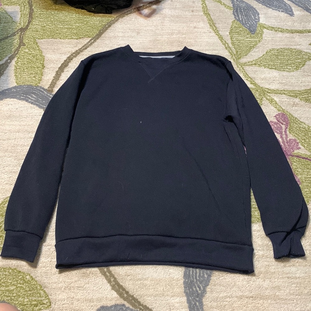 blue crewneck